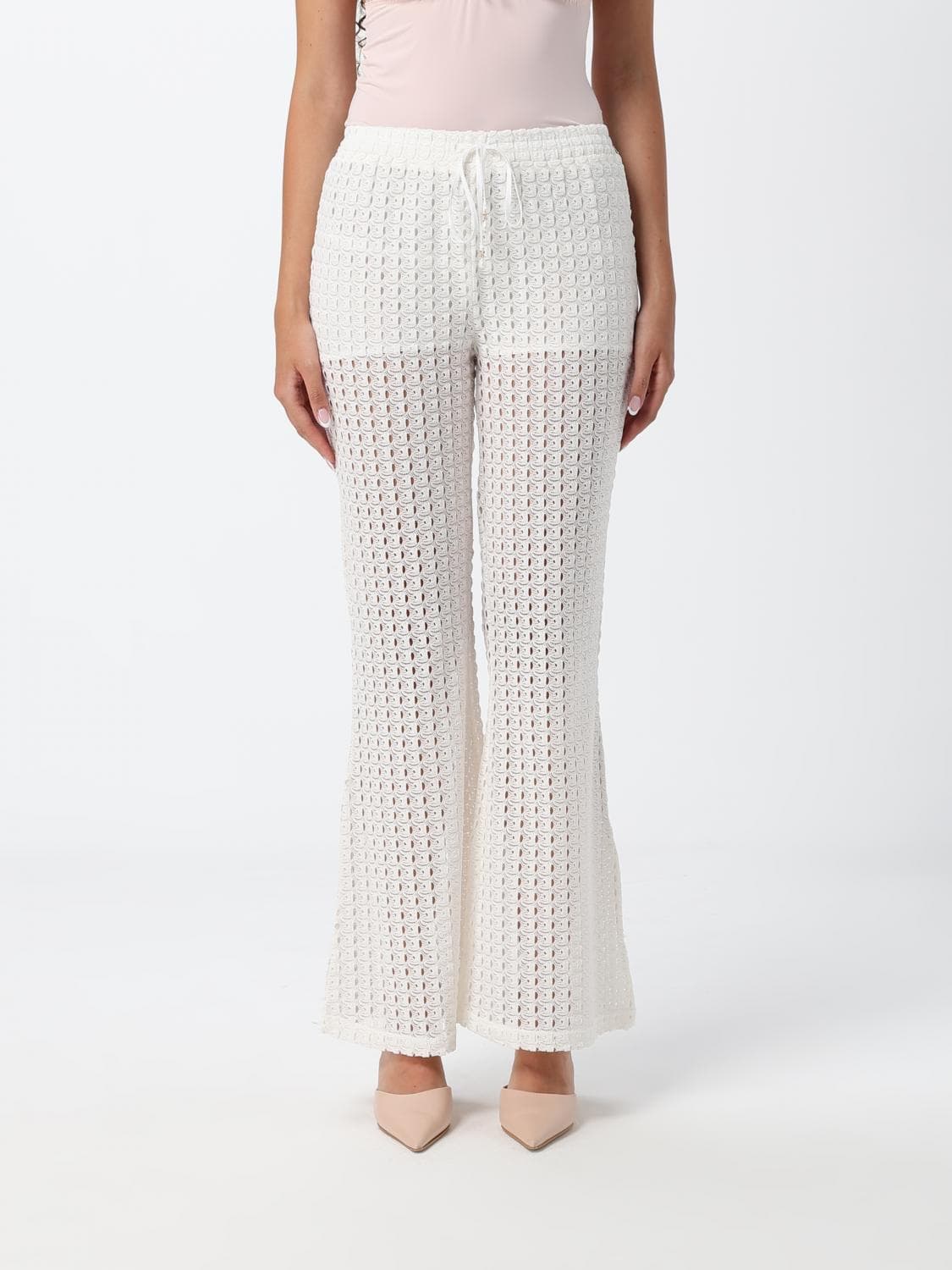 Twinset U & b Perforated Flared Trousers