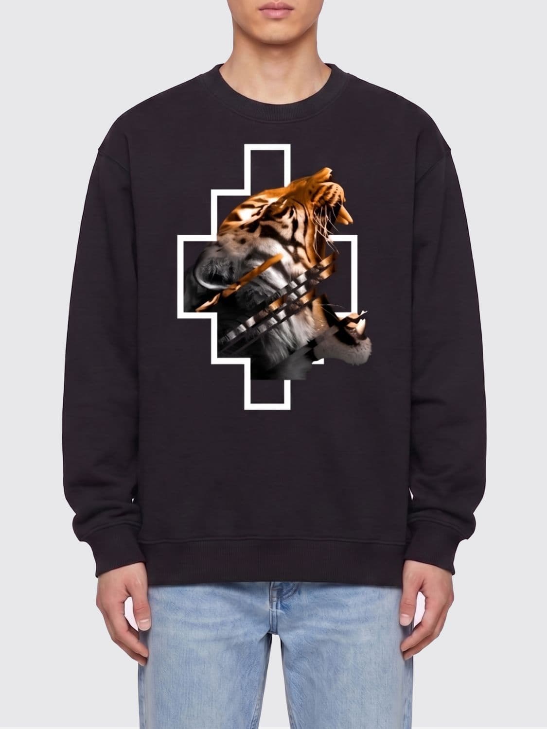 County Of Milan Cotton Crew Neck Sweatshirt with Logo