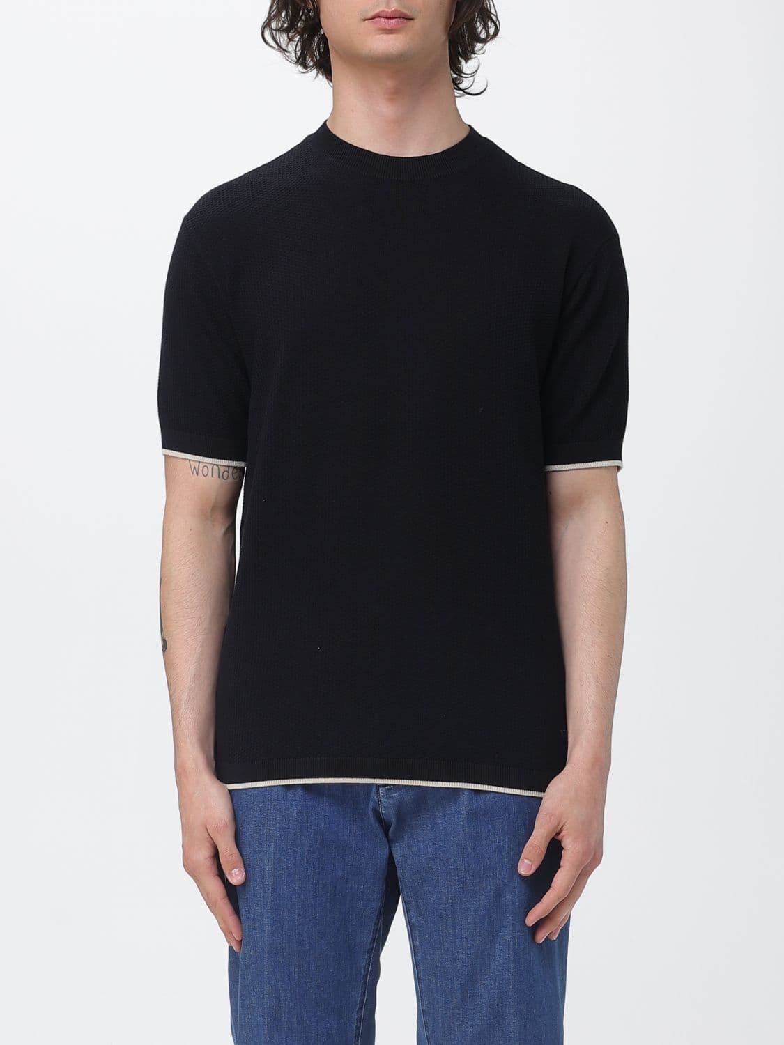 Emporio Armani Cotton Crew Neck Knit