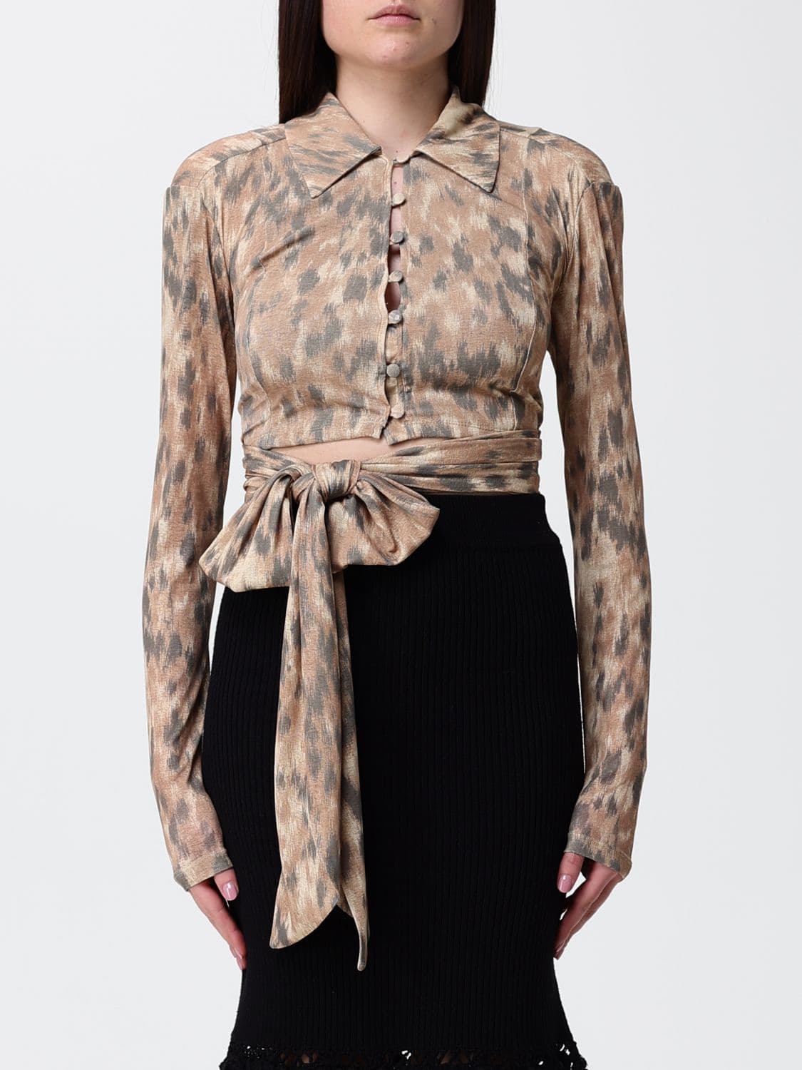 Ganni Printed Recycled Fabric Shirt