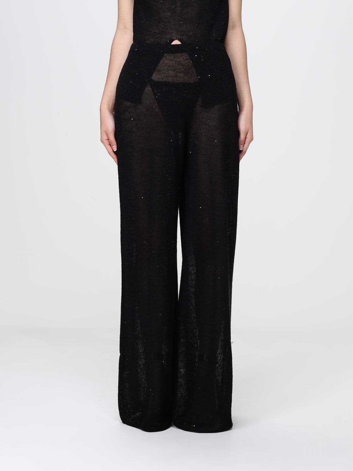 Liviana Conti Gary Linen Blend Palazzo Trousers