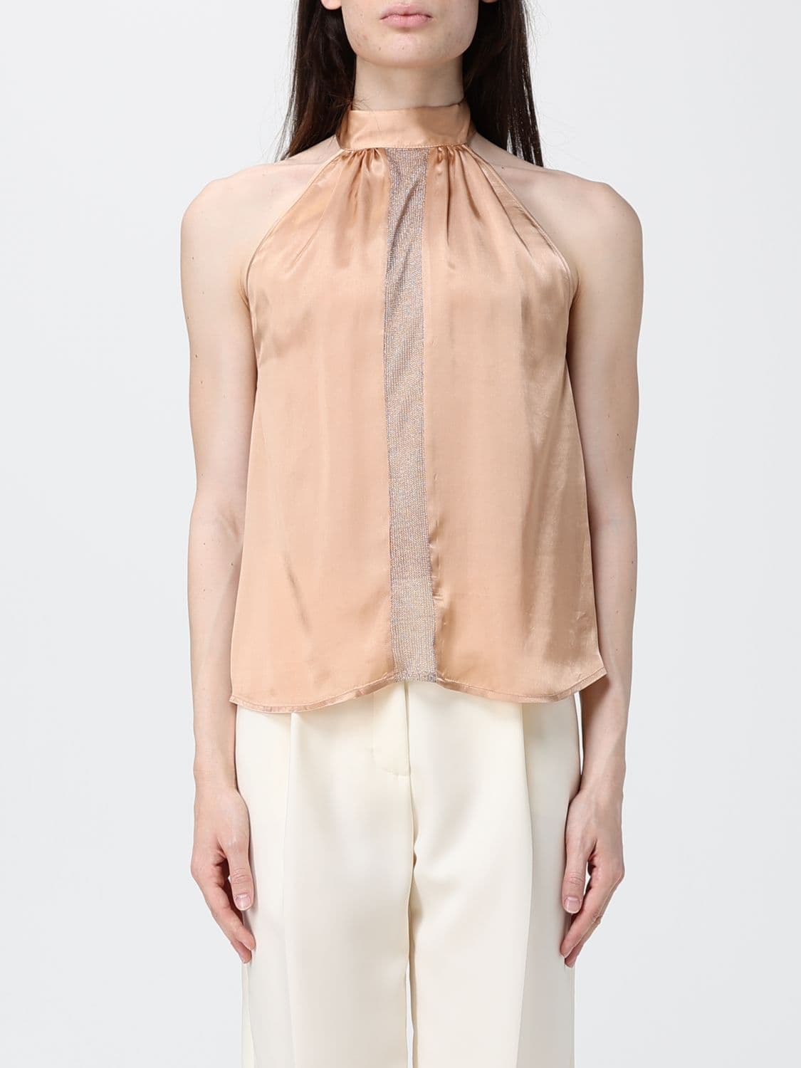 Simona Corsellini Satin and Rhinestone Top