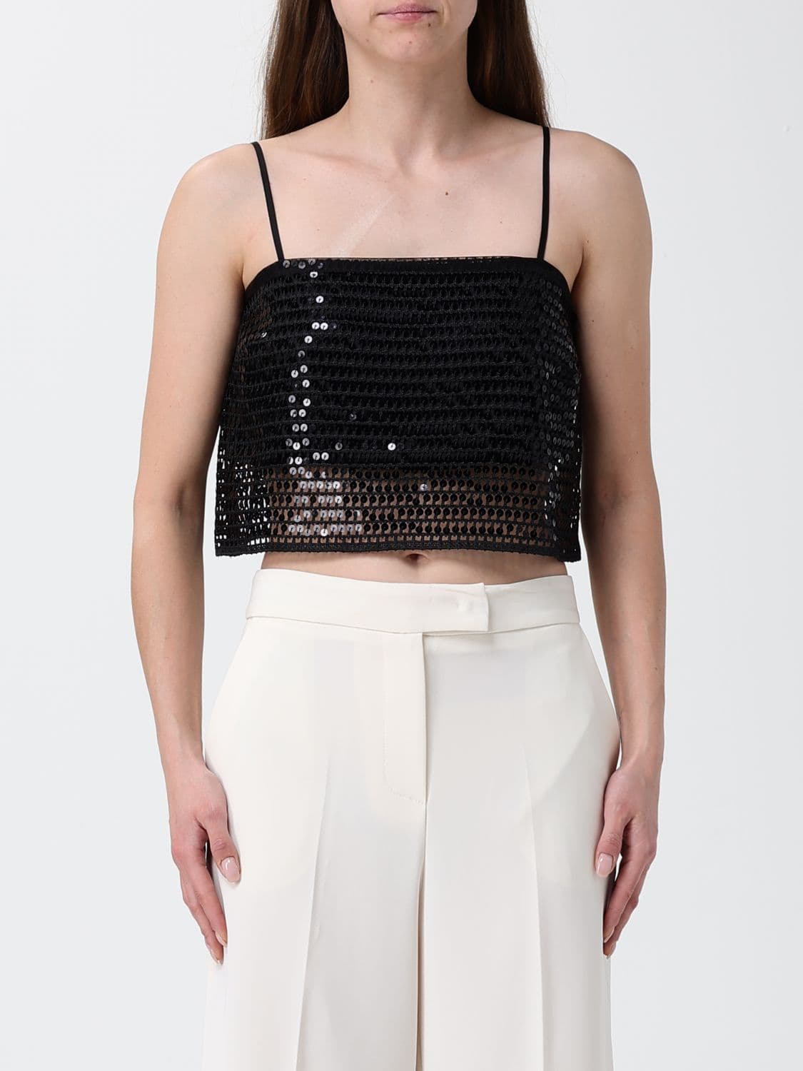 Simona Corsellini Sequin Crop Top