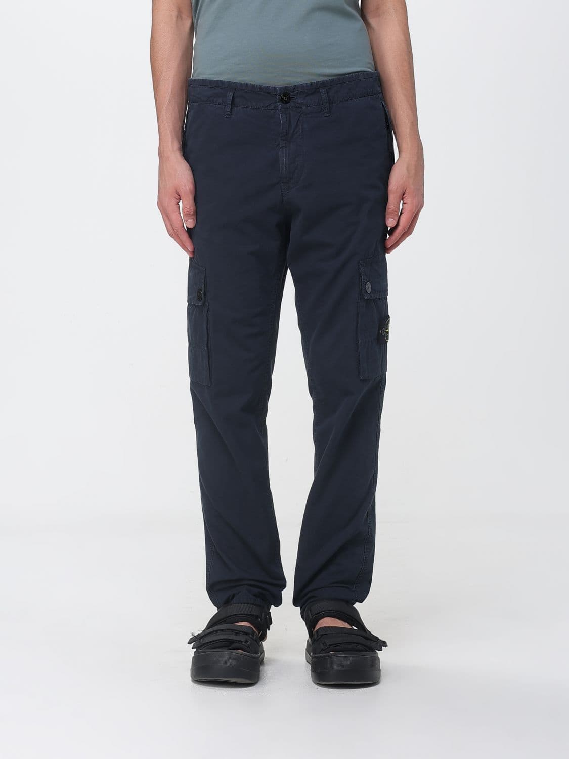 Stone Island Cotton Cargo Trousers