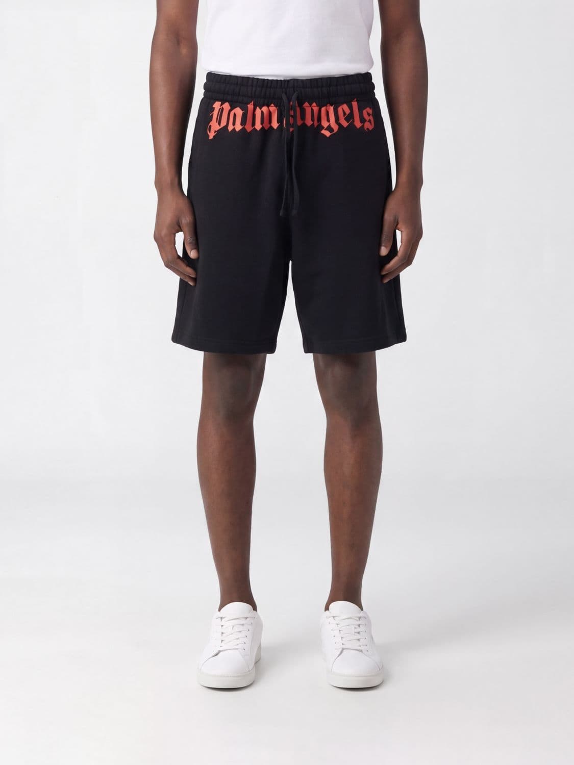 Palm Angels Cotton Jogging Shorts with Logo