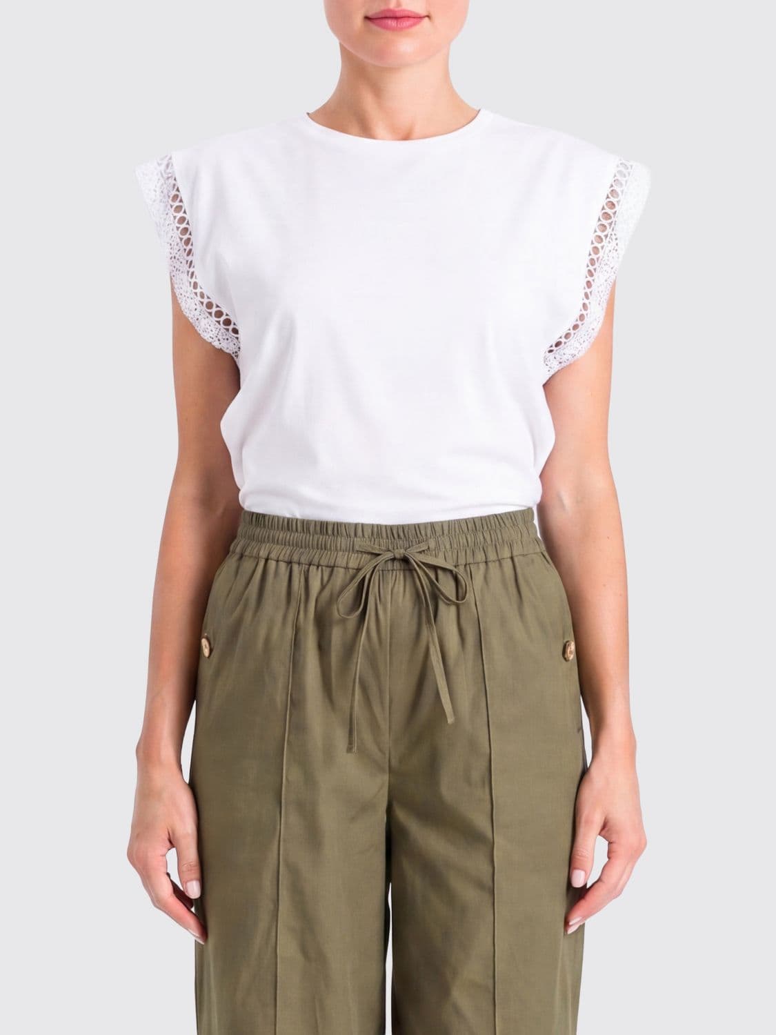 Twinset Cotton T-Shirts with Embroidery