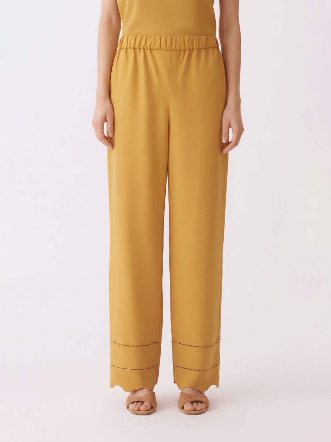 Fabiana Filippi Cotton Palazzo Trousers · 40