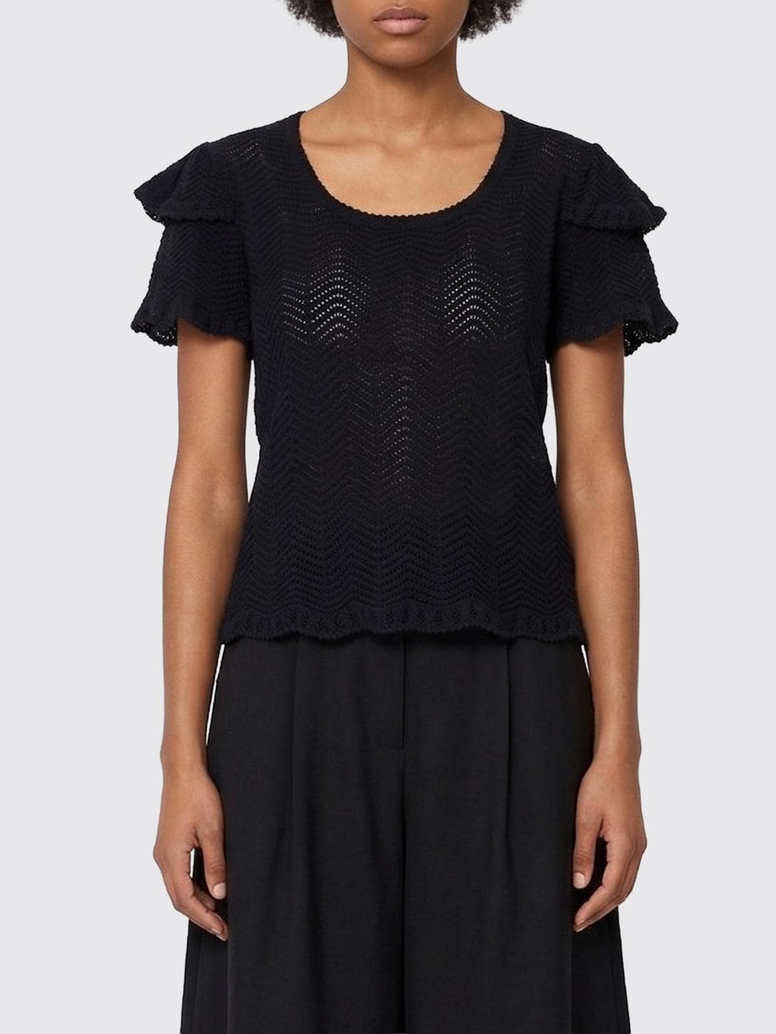 Twinset Perforated Cotton Top
