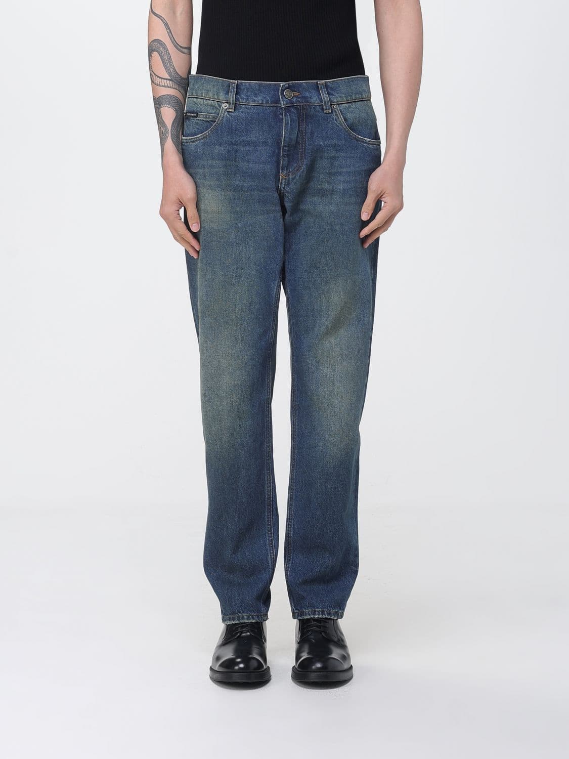 Dolce & Gabbana Cotton Denim Slim Fit Jeans by