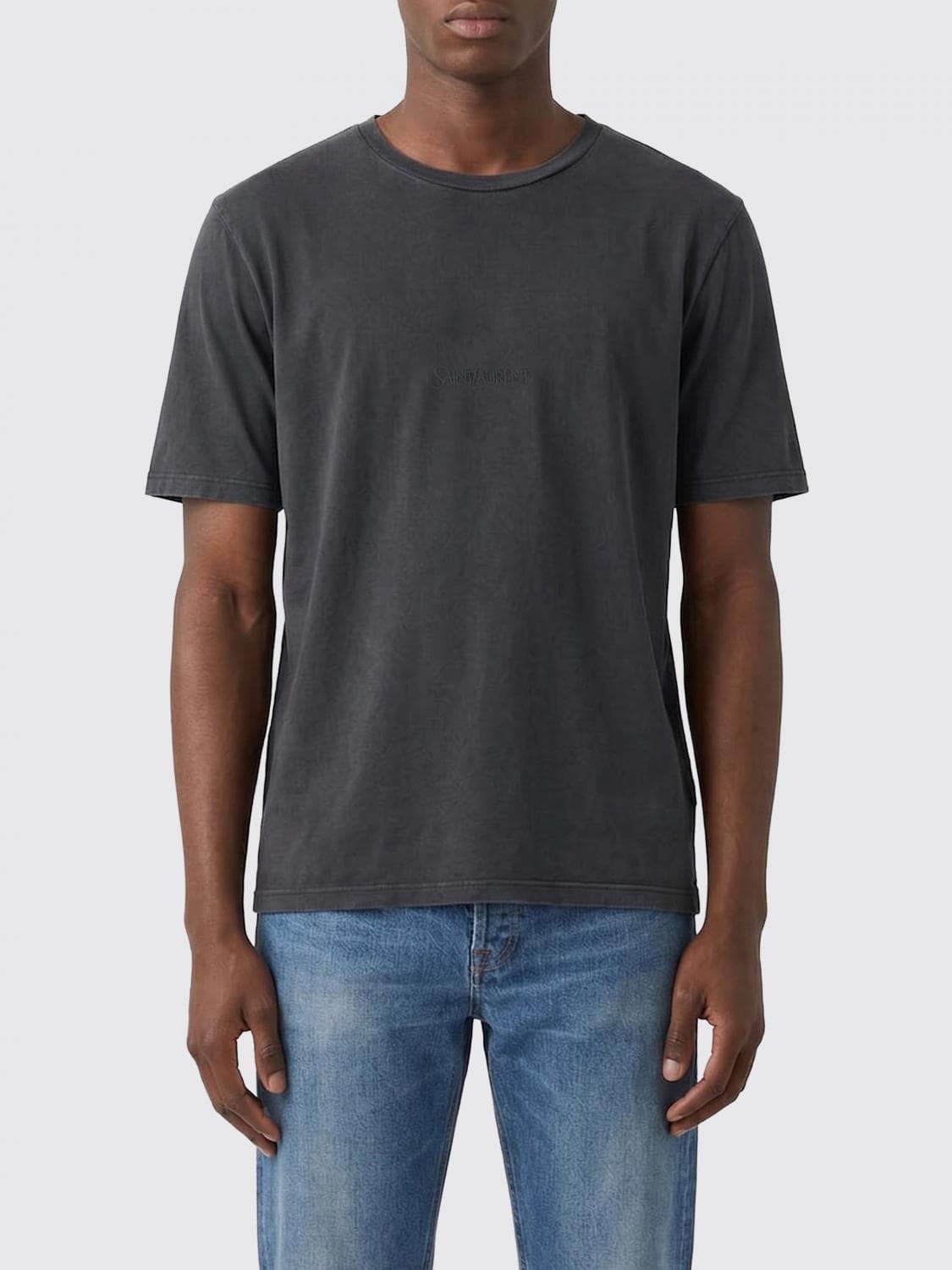 Saint Laurent Mini Logo Cotton T-Shirt
