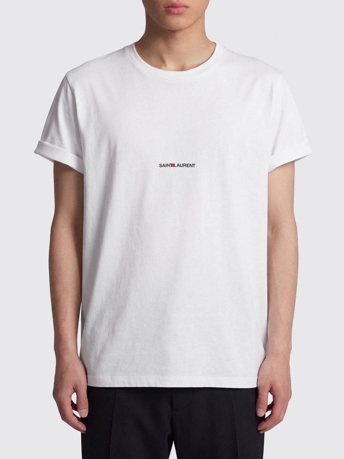 Saint Laurent Logo Cotton T-Shirt