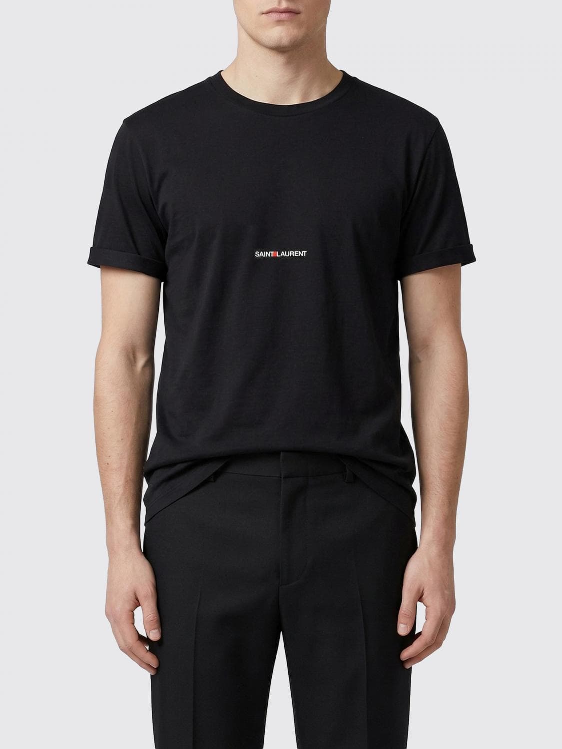 Saint Laurent Logo Cotton T-Shirt