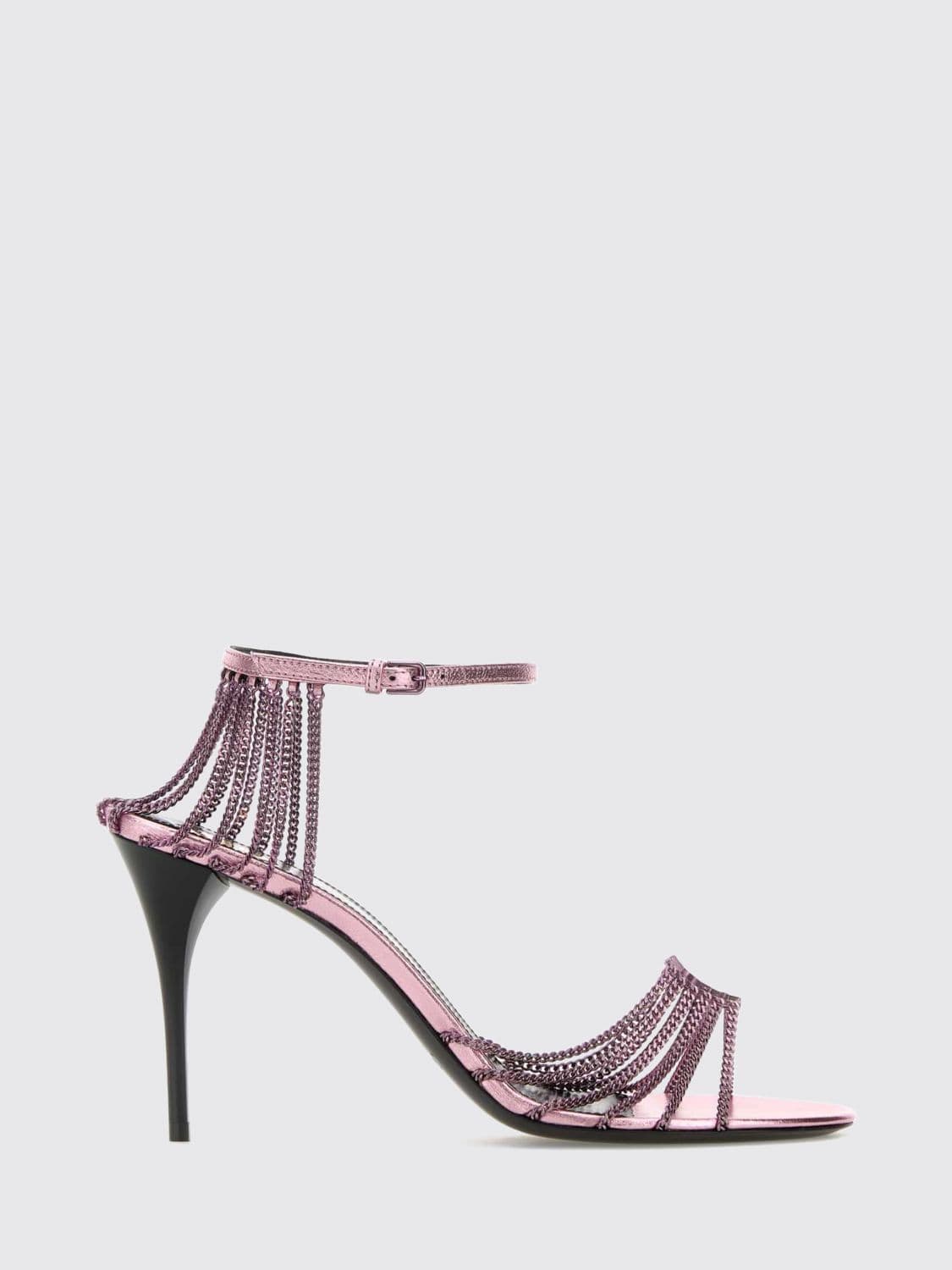 Saint Laurent Heeled Sandal Woman color Grey