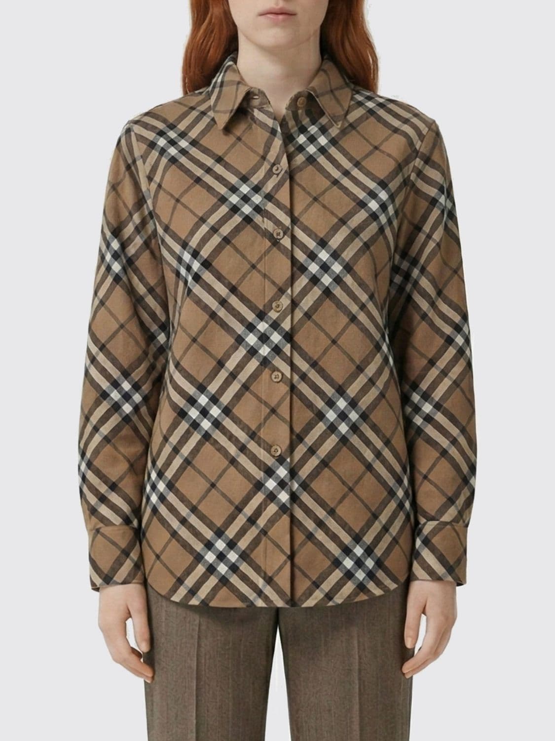 Burberry Wool Blend Shirt with Vintage Check Motif