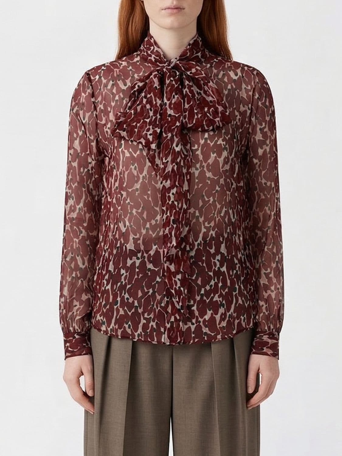 Saint Laurent Silk Shirt with Floral Print