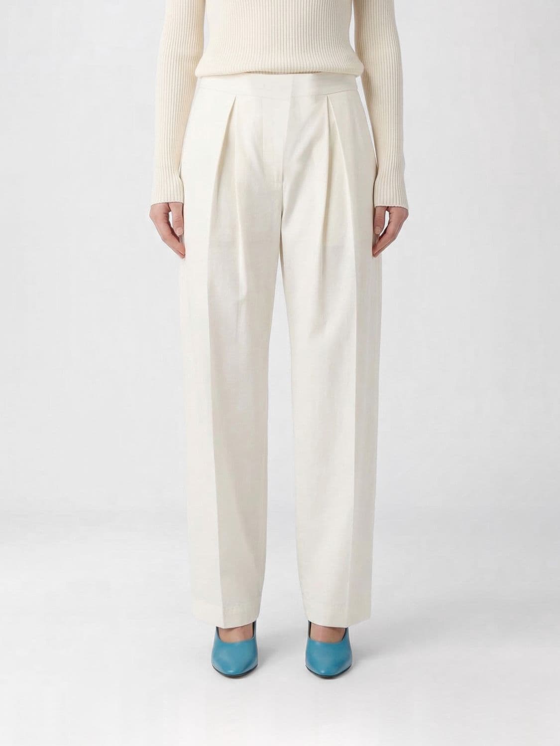 Jil Sander Cotton and Silk Straight Trousers