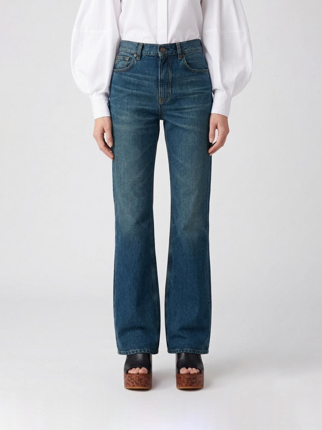 Chloé Flared Cotton Denim Trousers · 26