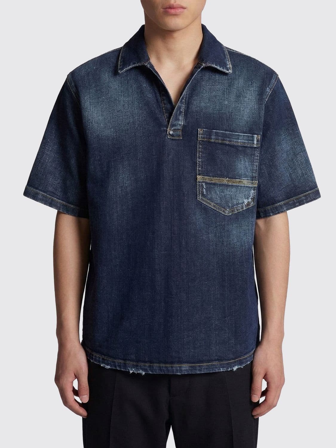 Dsquared2 Cotton Denim Shirt with Logo