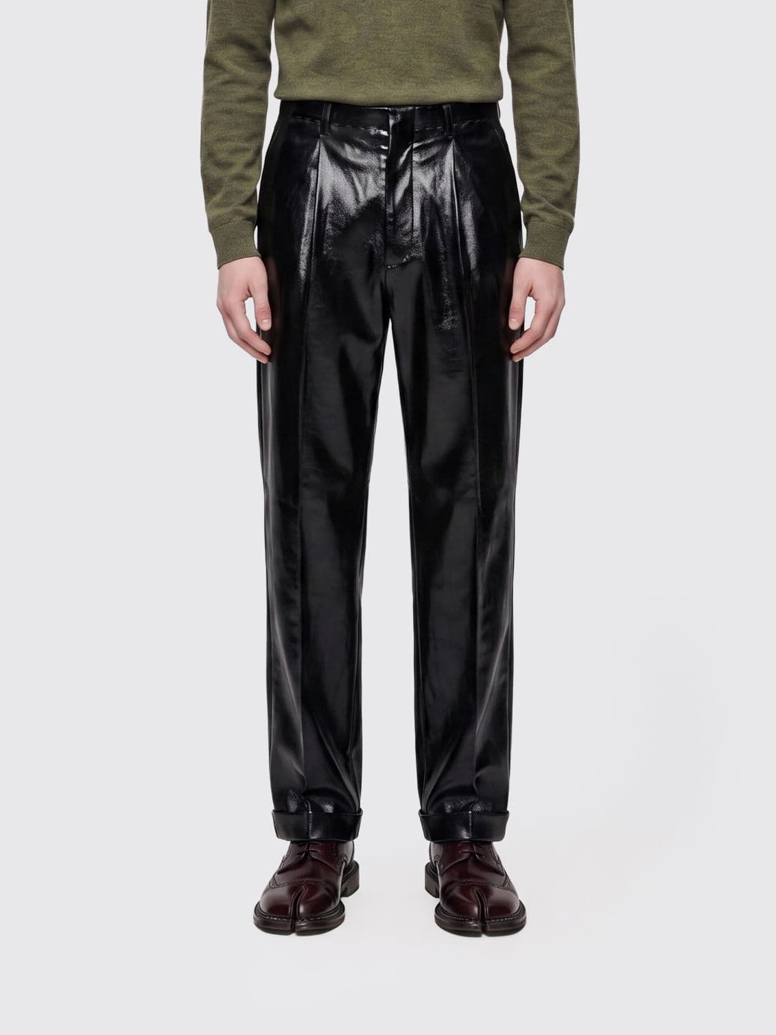 Maison Margiela Pressed and Foiled Virgin Wool Trousers