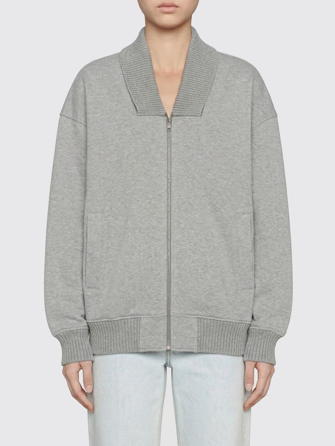 Gucci Cotton Blend Zip Bomber Sweatshirt · S