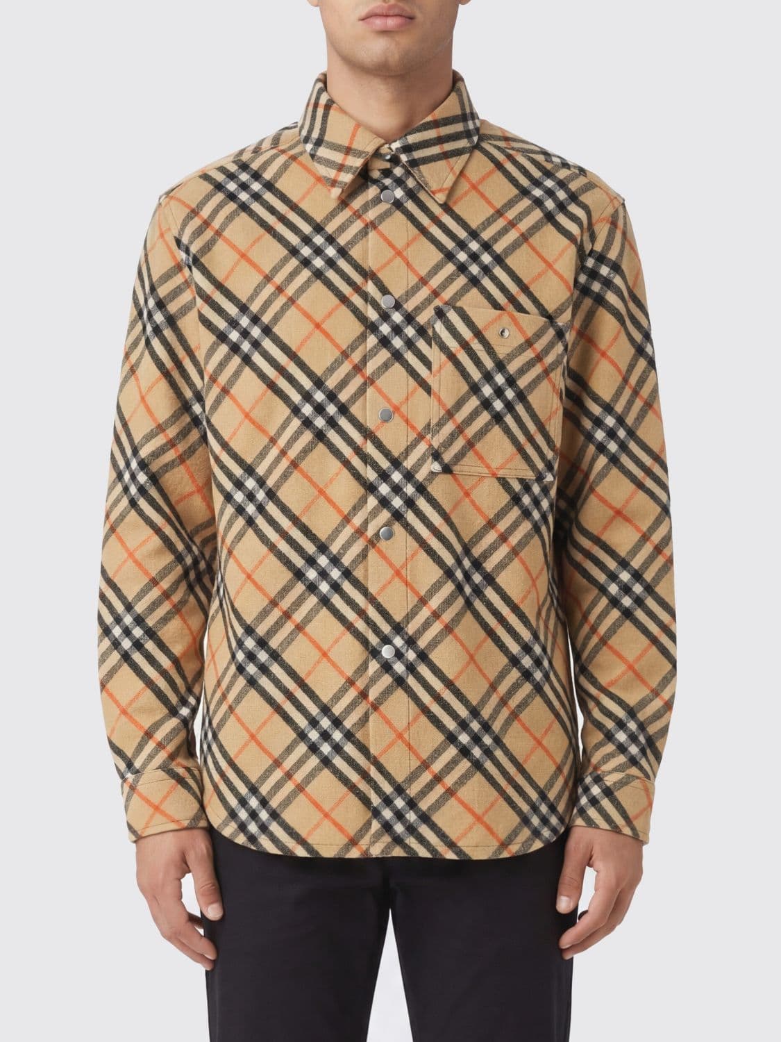 Burberry Wool Shirt with Vintage Check Print
