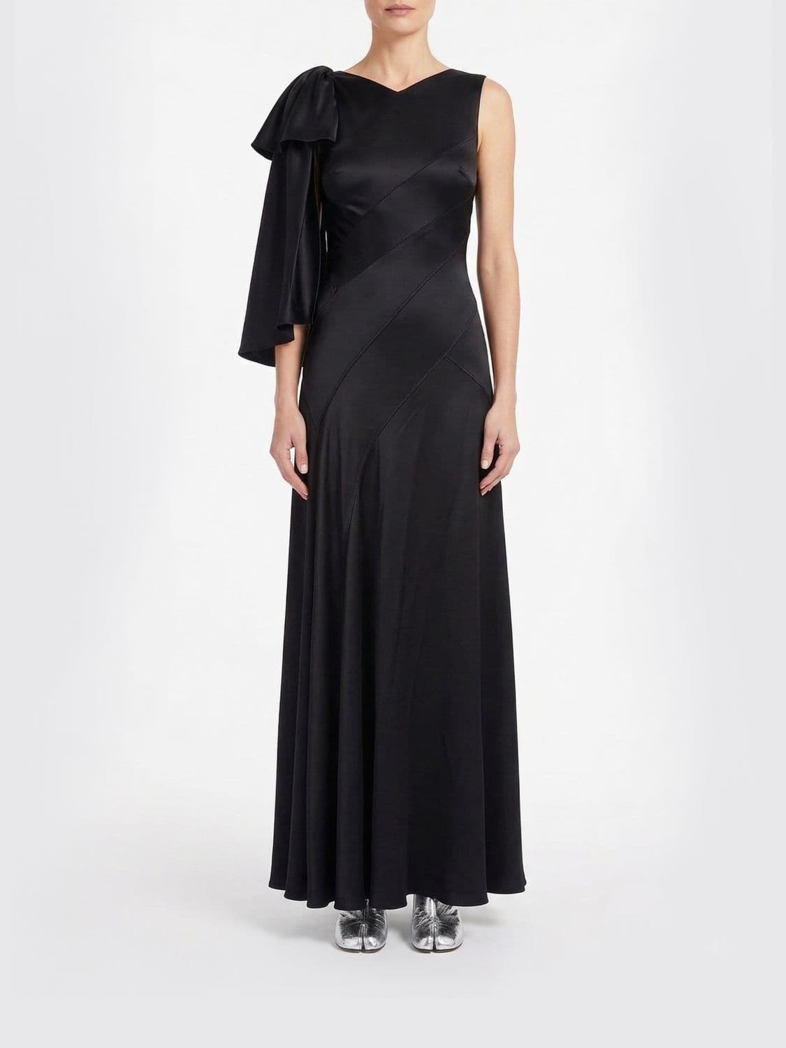 Maison Margiela Satin Dress with Bow · 40