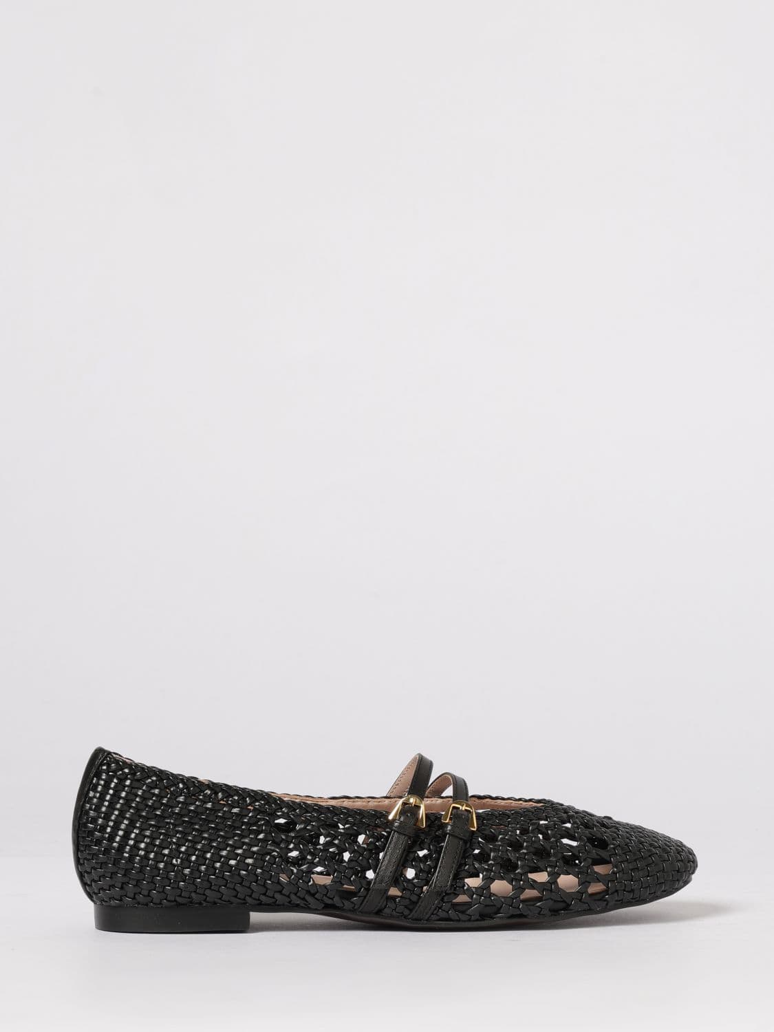 Coccinelle Risako Woven and Perforated Leather Ballerinas · 41