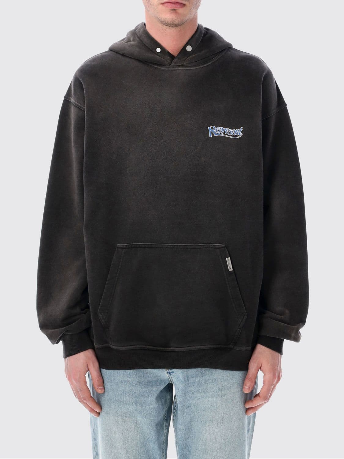 Represent Cotton Hooded Sweatshirt with Logo
