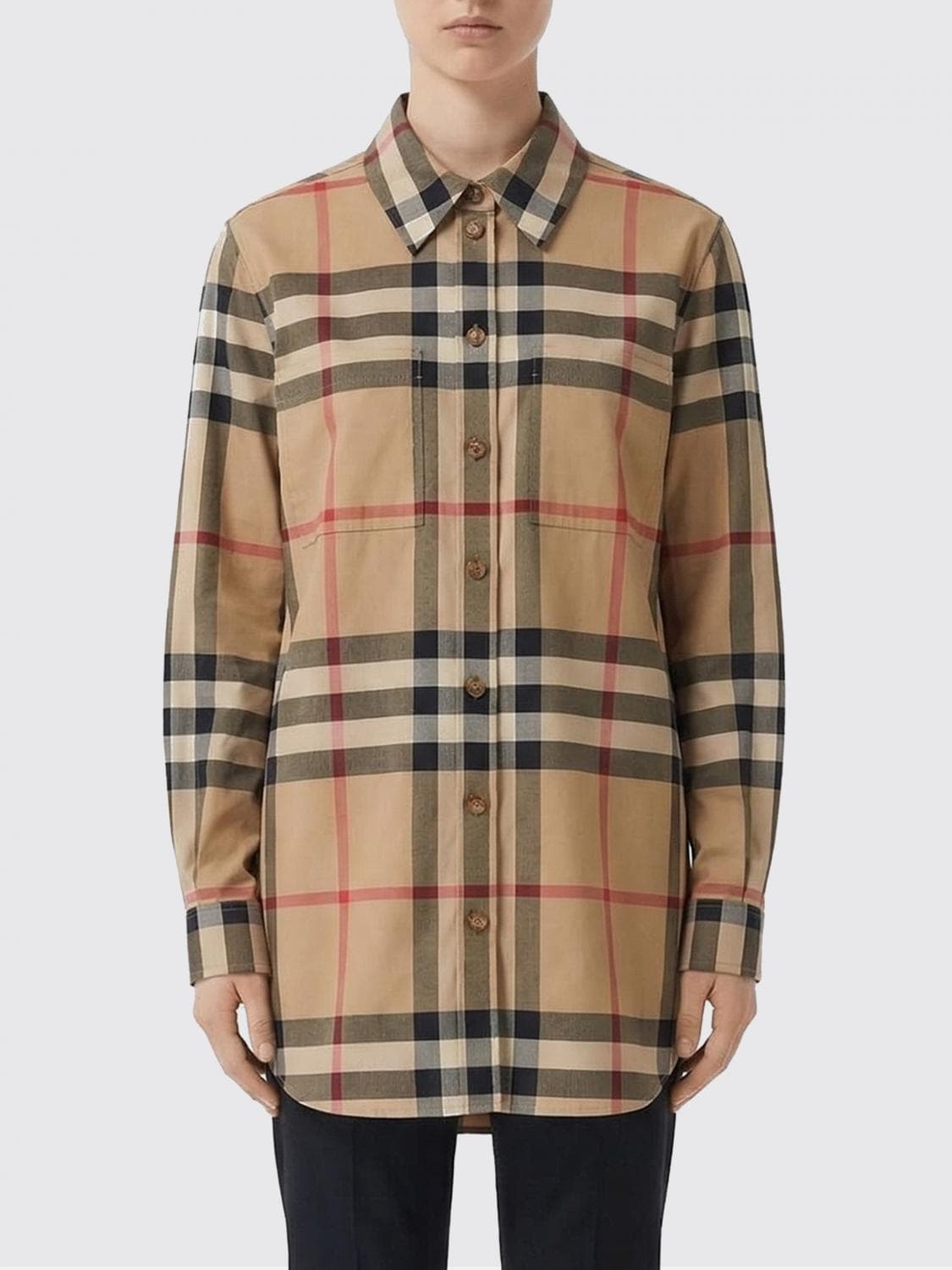 Burberry Cotton Shirt with Vintage Check Print