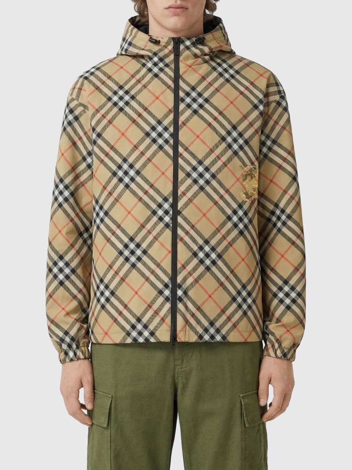 Burberry Check Polyester Hooded Jacket