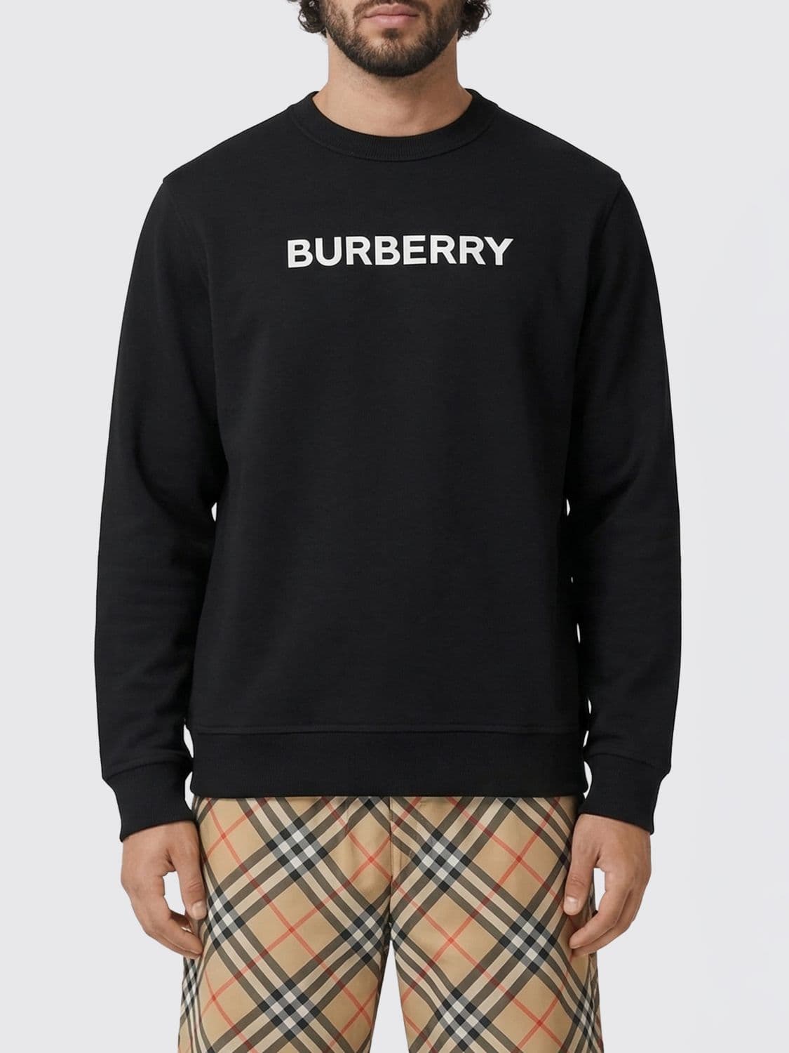 Burberry Stretch Cotton Crewneck Sweatshirt