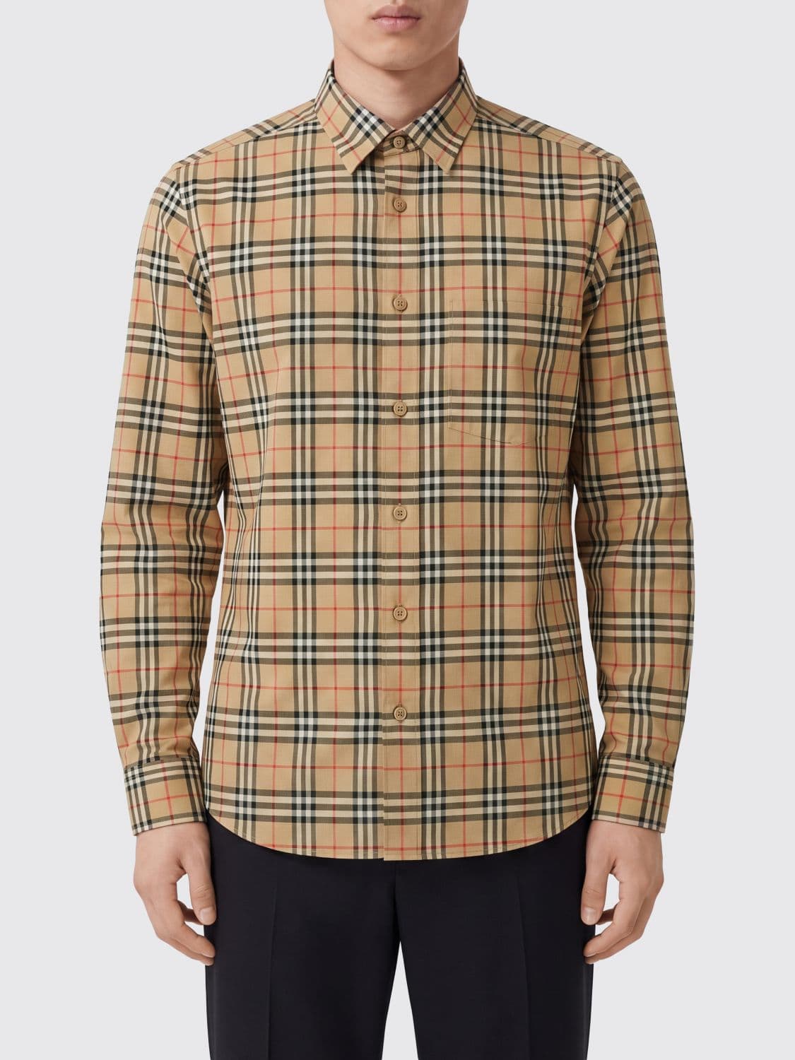 Burberry Shirt Men color Beige