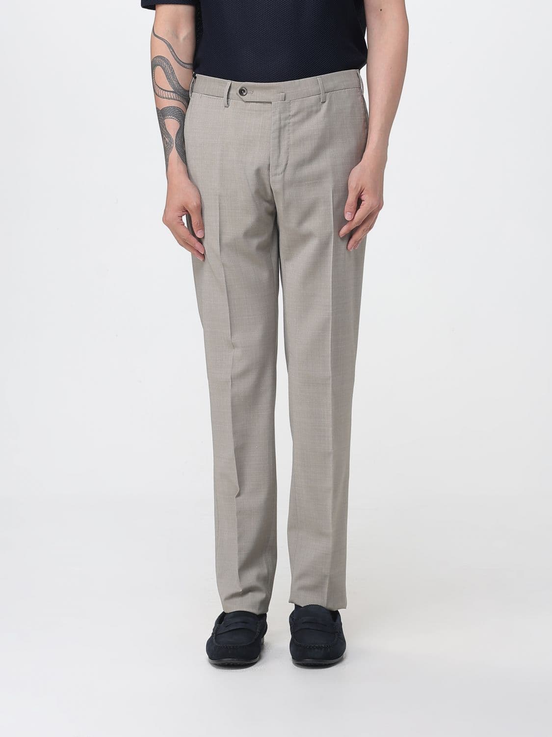 Pt Torino Cotton and Silk Tailored Trousers