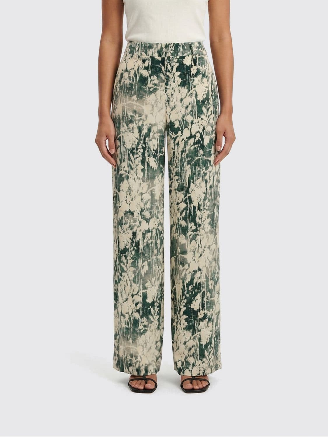 Pt Torino Lorenza Printed Satin Trousers