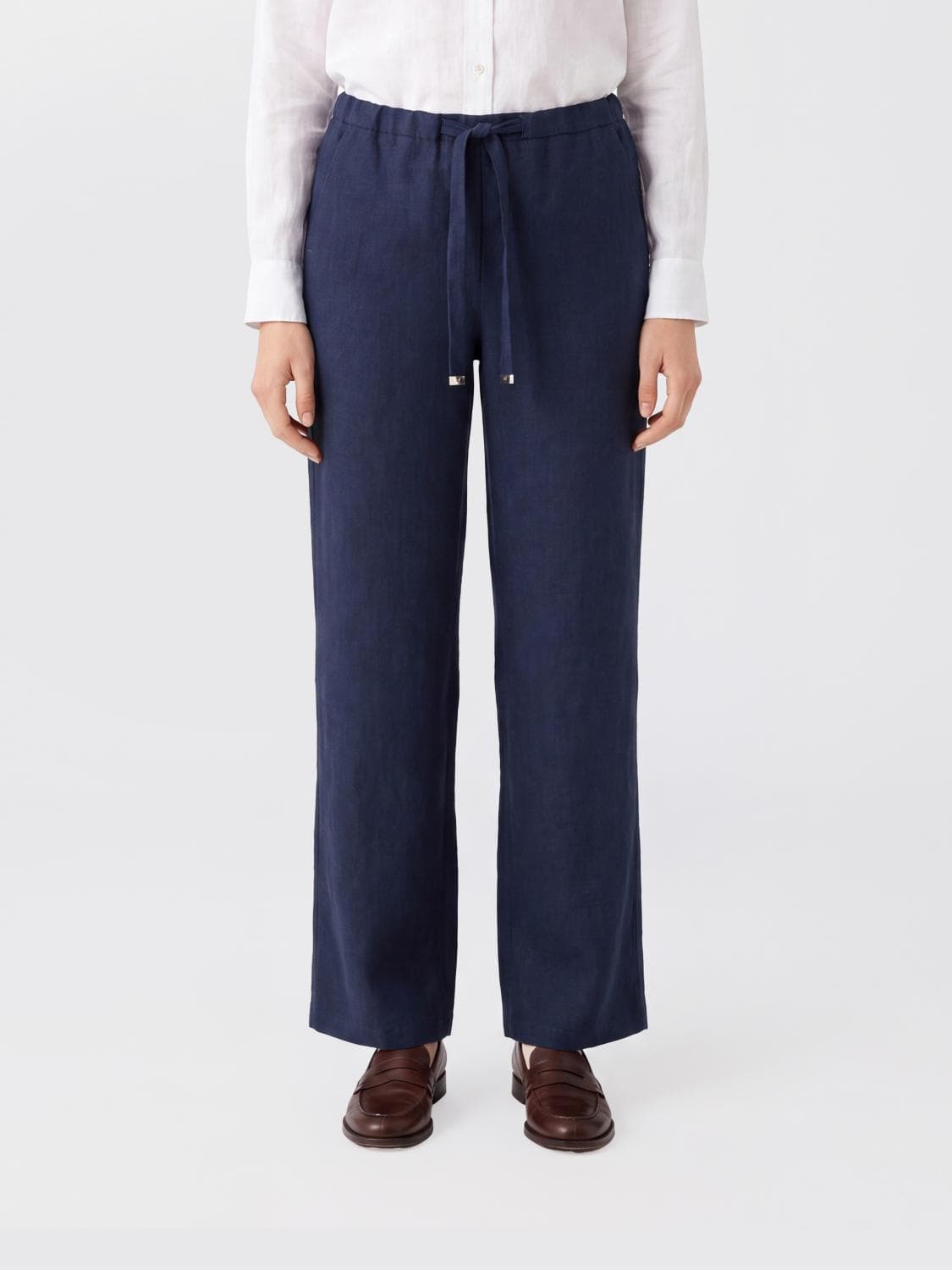 's Max Mara Linen Wide-Leg Trousers