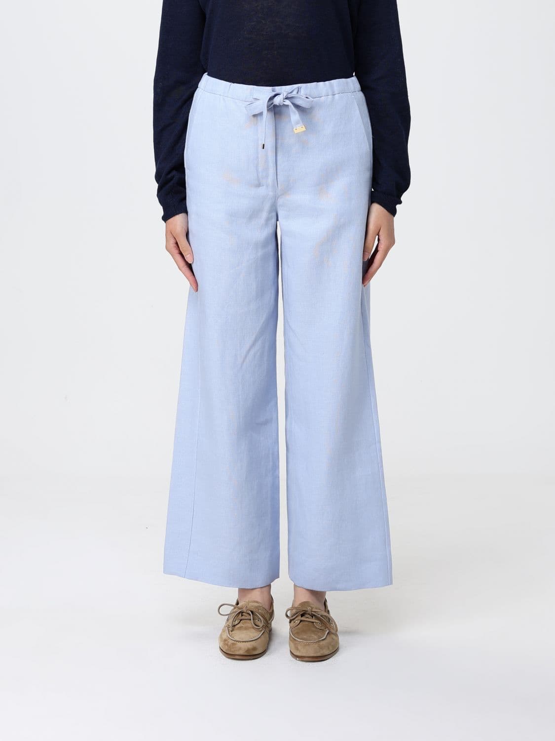 's Max Mara Linen Wide-Leg Trousers