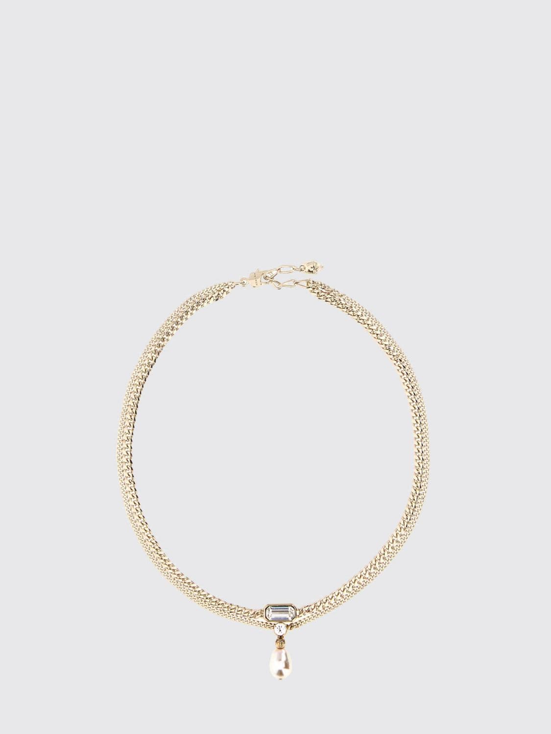 Mcqueen Brass Necklace with Pearl
