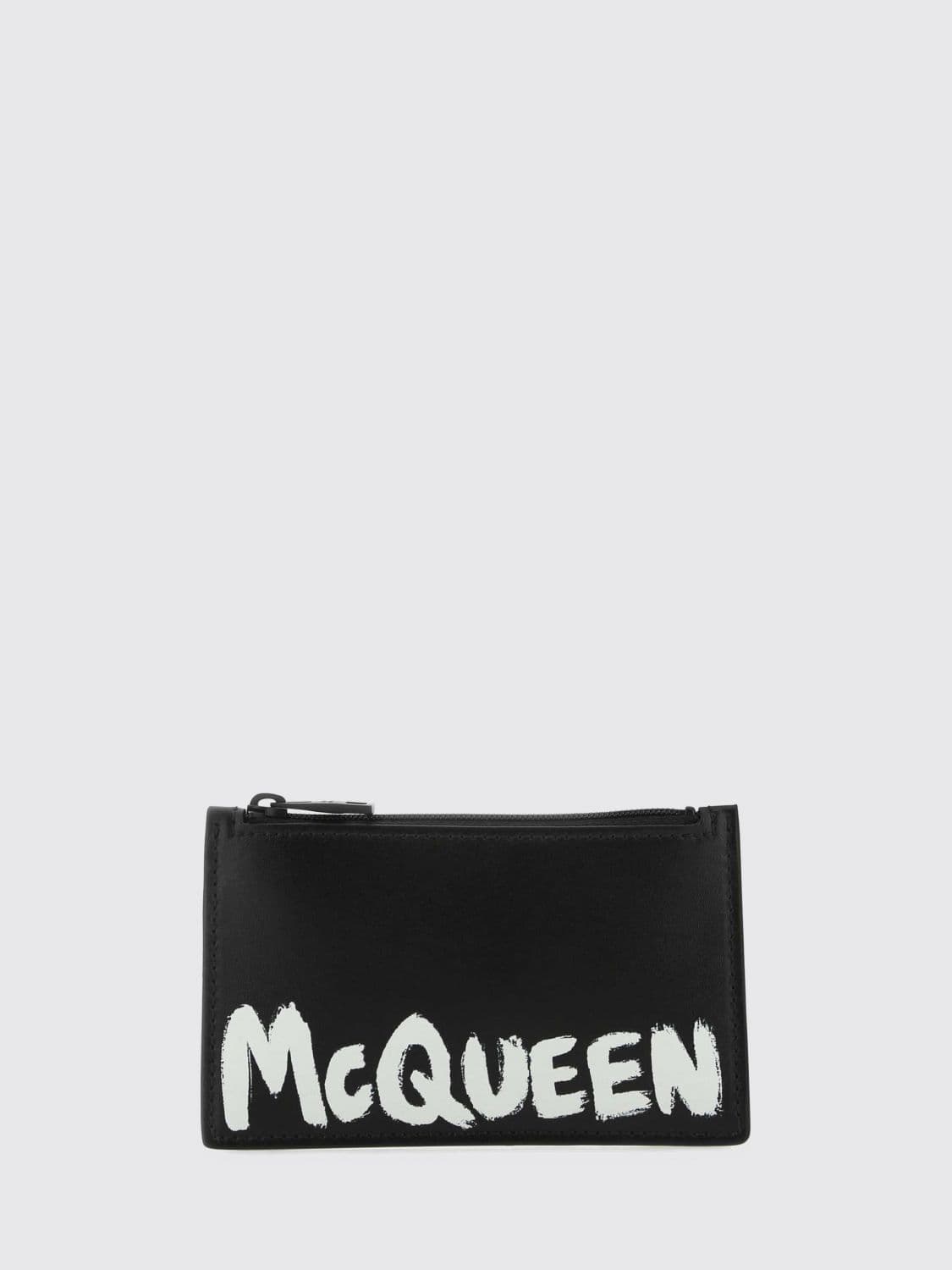 Mcqueen Graffiti Leather Card Holder