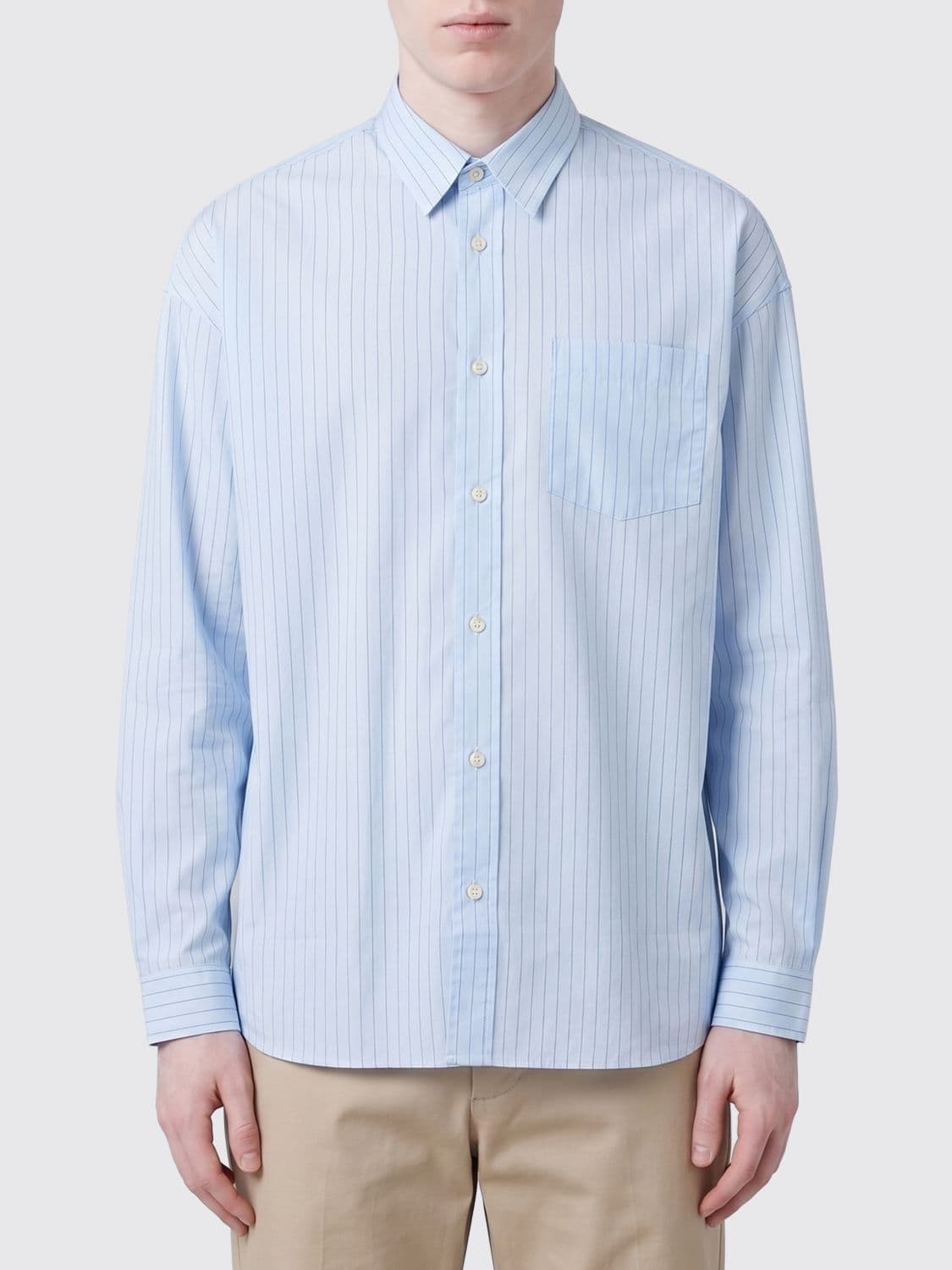 Sunflower Striped Cotton and Silk Shirt