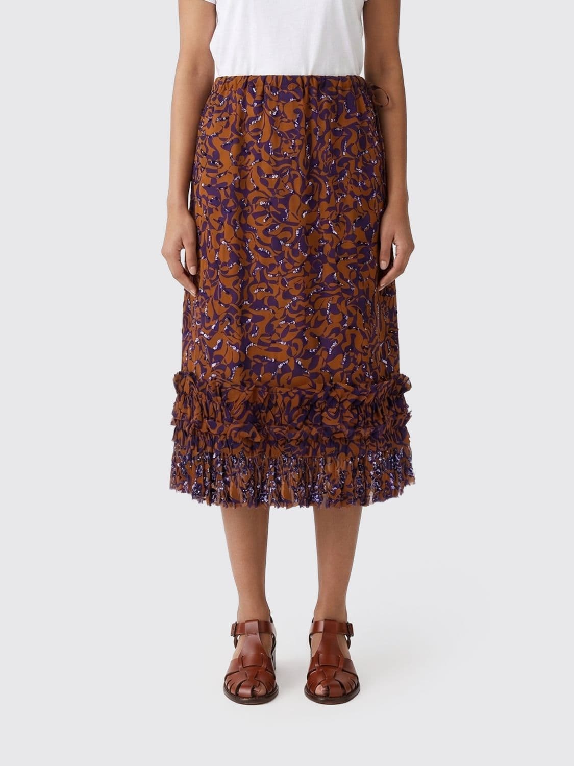 Dries Van Noten Printed Viscose Skirt