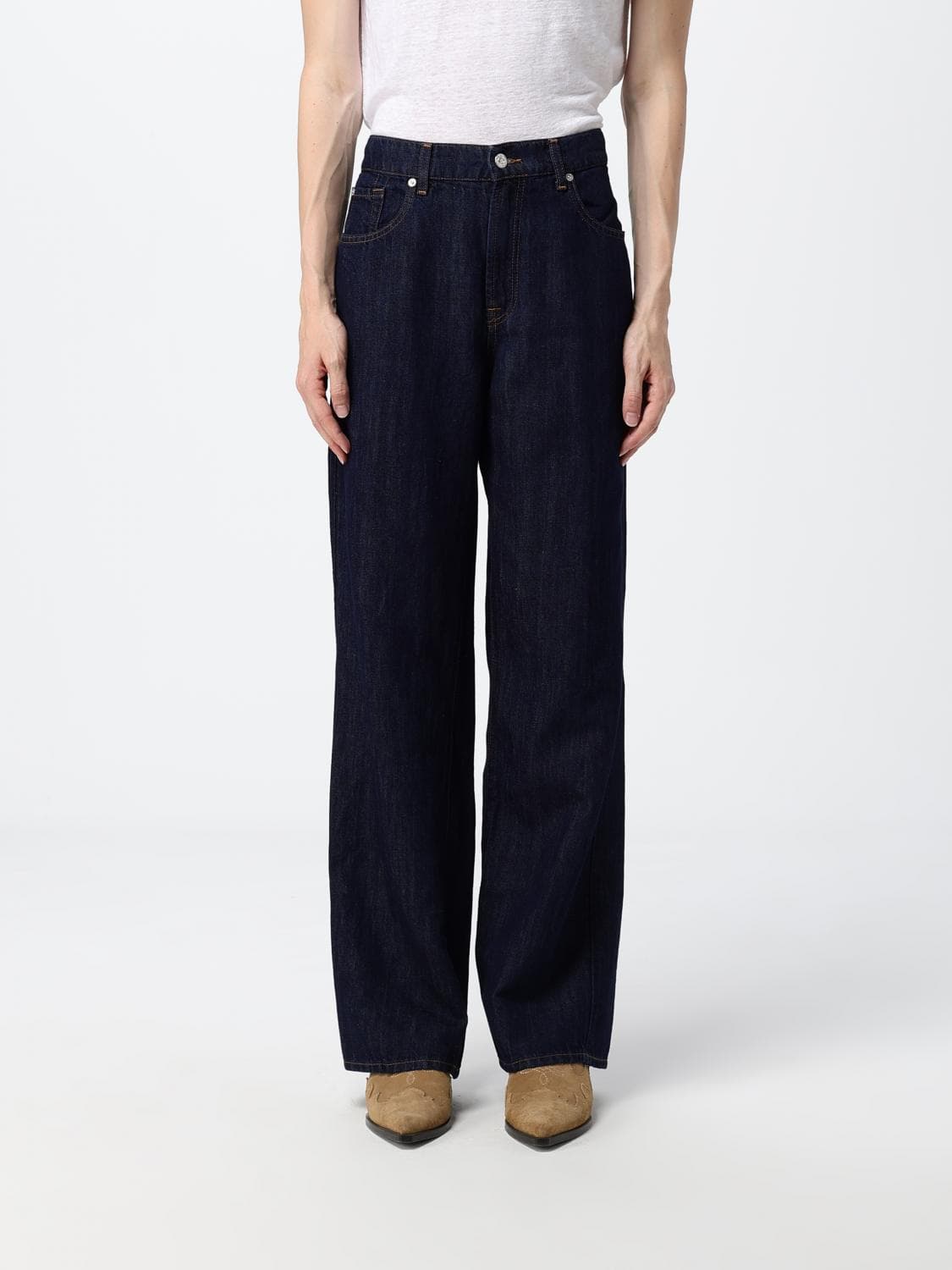 7 For All Mankind Wide Leg Denim Trousers