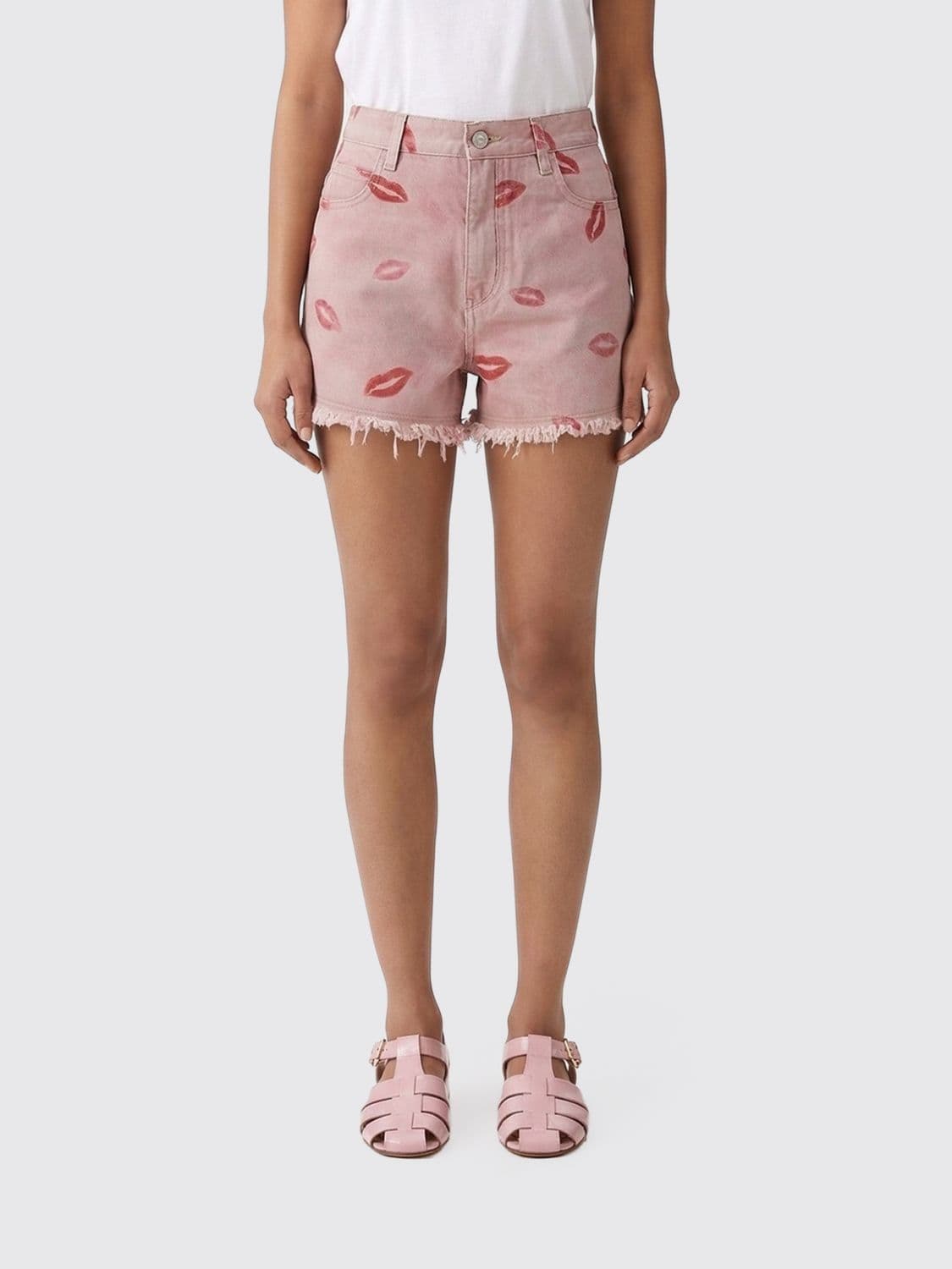 Isabel Marant Etoile Printed Denim Shorts