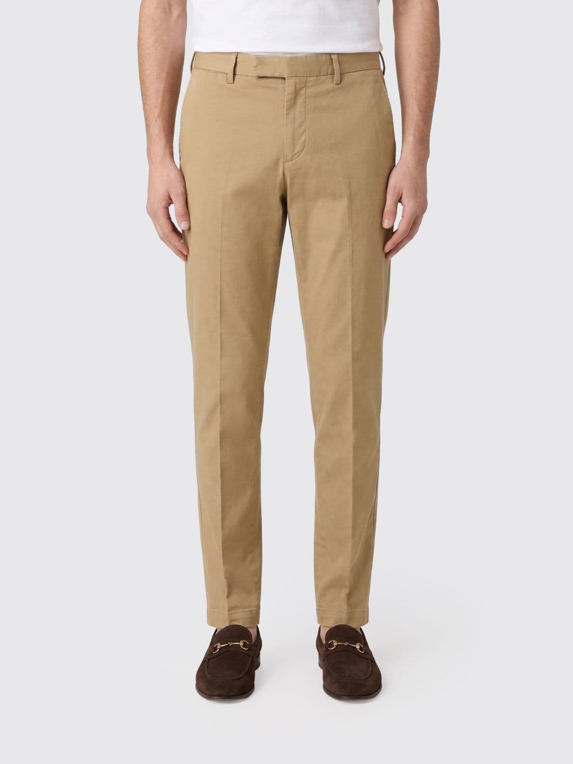 Pt Torino Stretch Cotton Chino Trousers