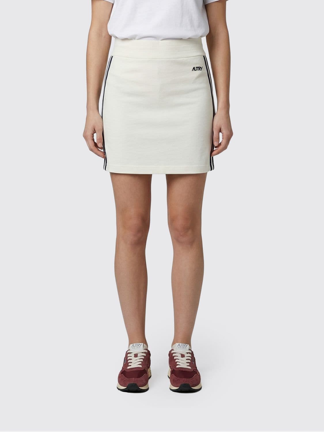 Autry Viscose Blend Pencil Skirt With Logo