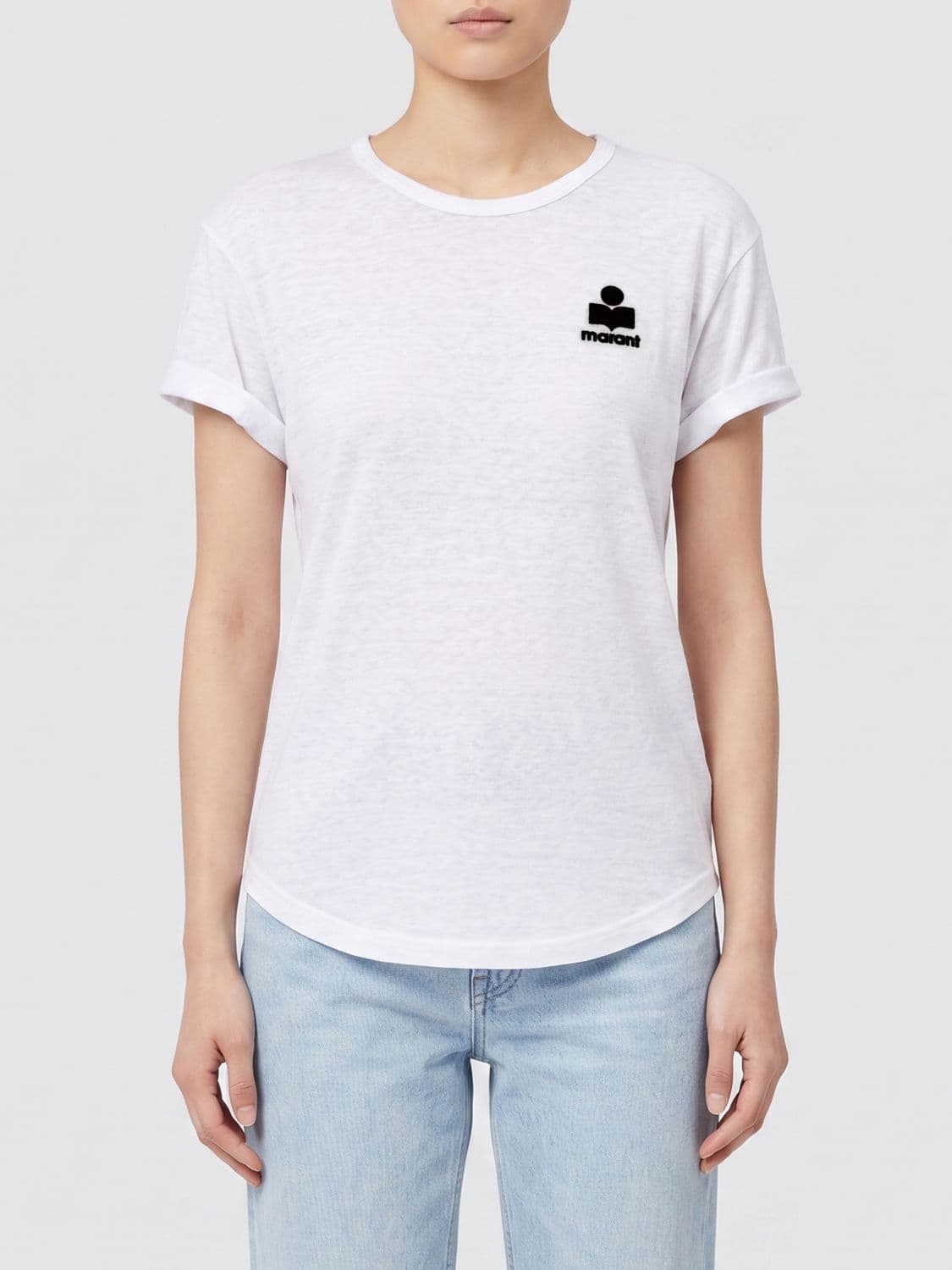 Isabel Marant Etoile Linen T-Shirts With Logo