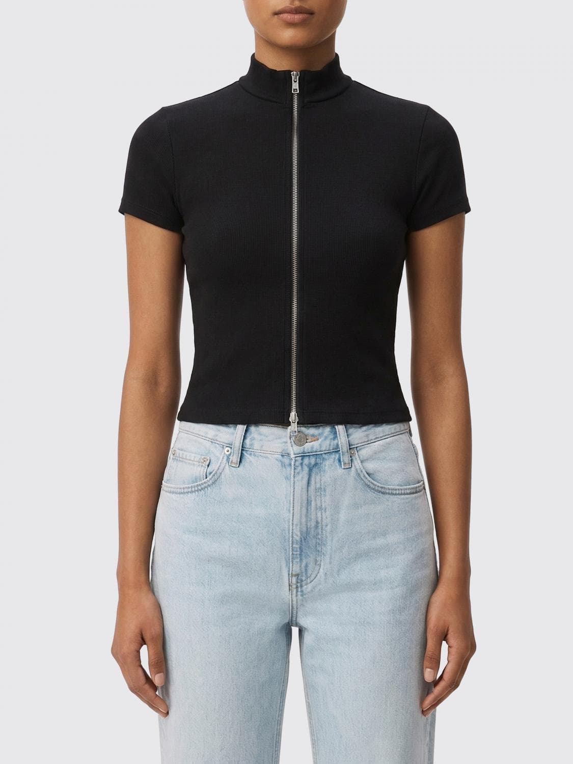 Alexander Wang Stretch Viscose Top With Zip