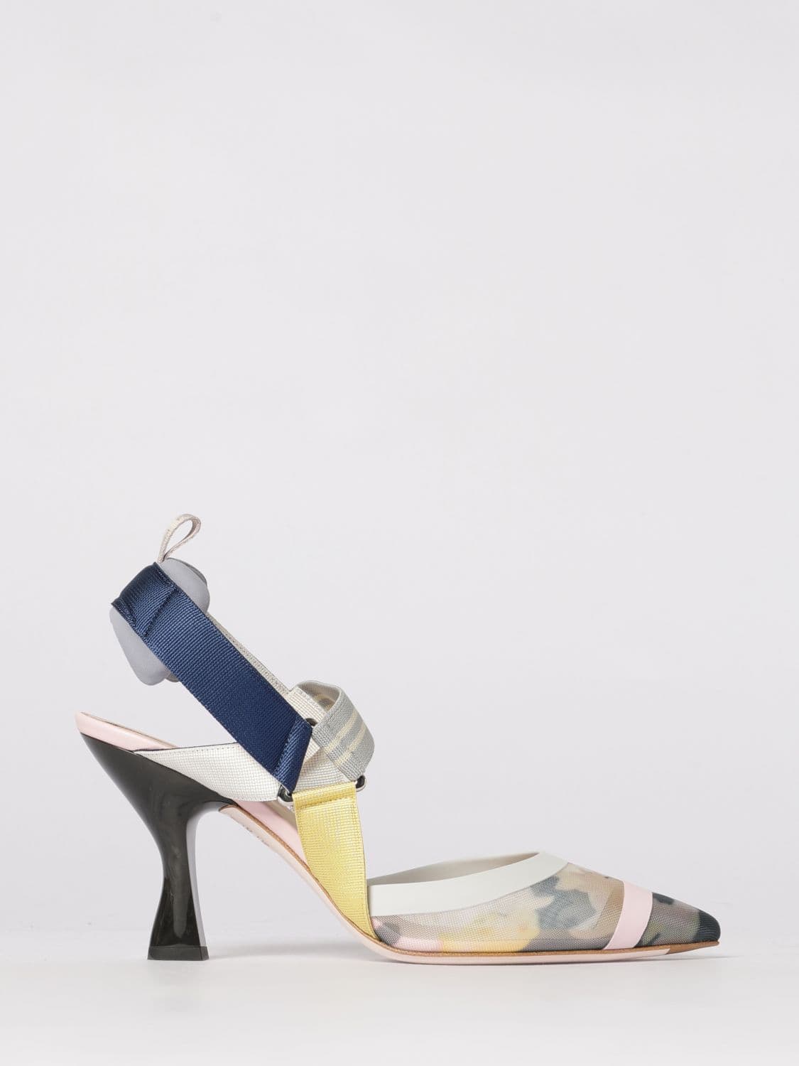 Fendi Colibrì Slingback Pumps in Bouquet Print Nylon · 39