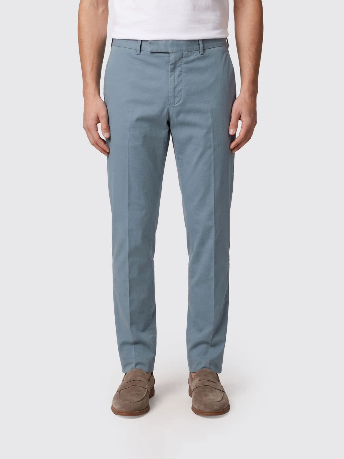 Pt Torino Stretch Cotton Tailored Trousers