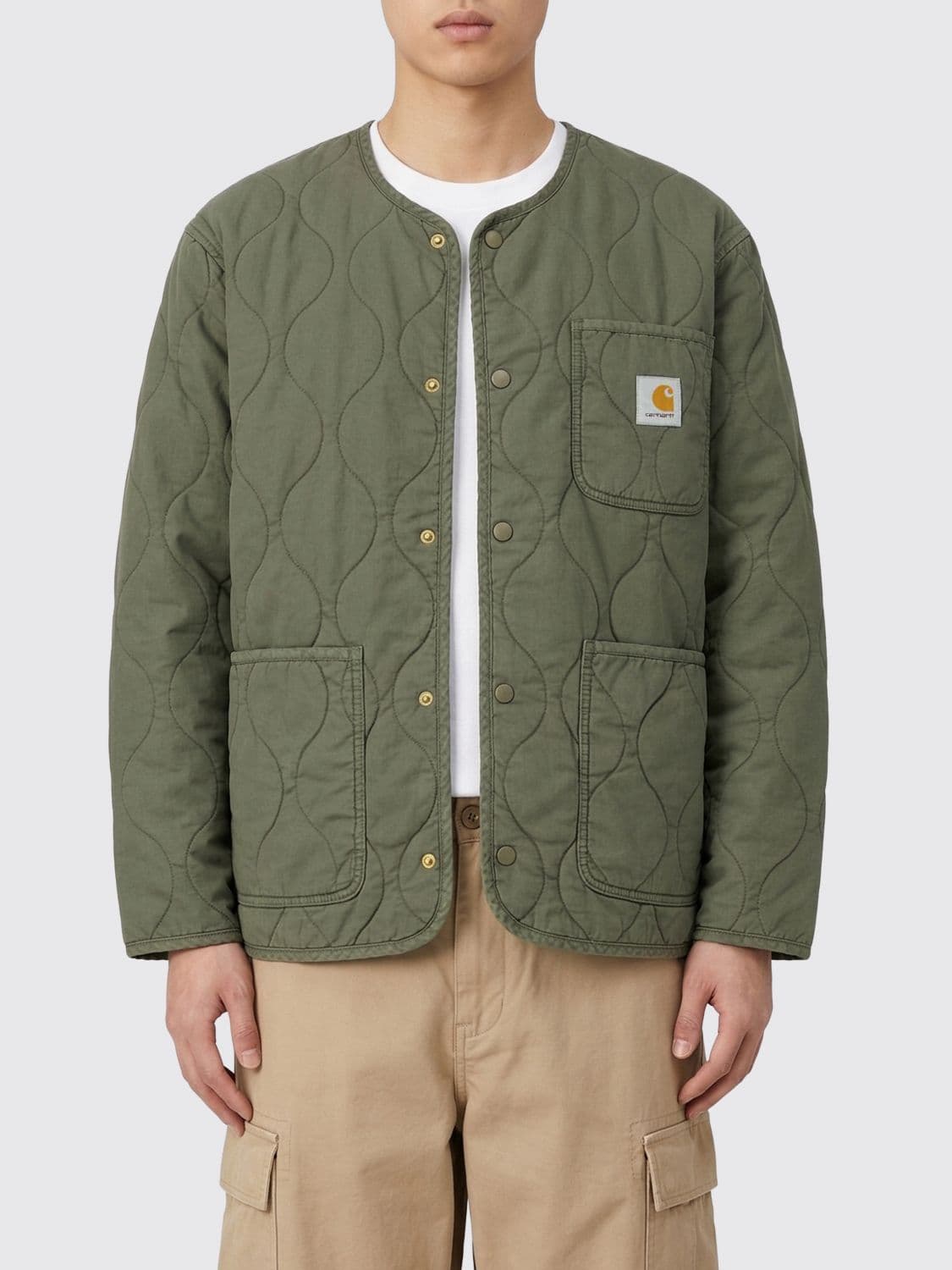 Carhartt Wip Skyton Liner Puffer Jacket in Cotton Twill