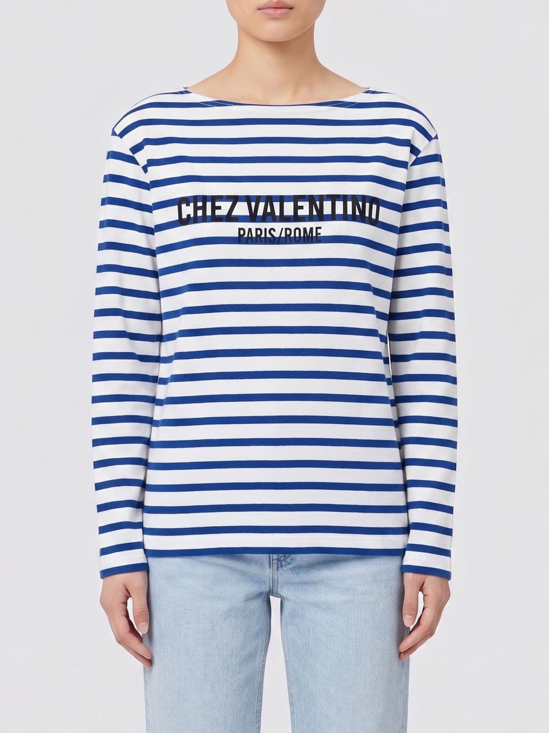 Valentino Striped Cotton T-Shirt Chez